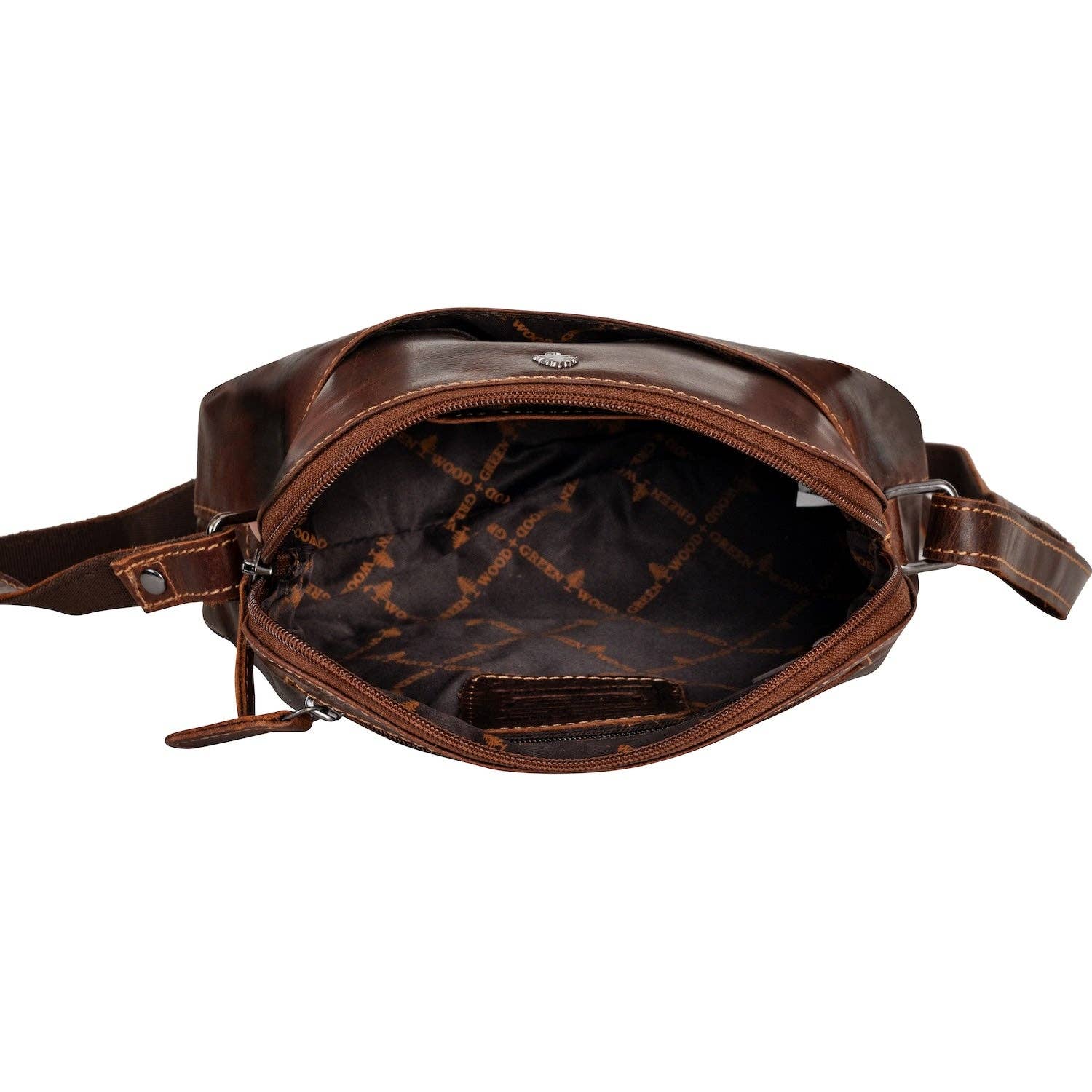 The Explorer Compact Crossbody – Vintage Sandal Leather Bag