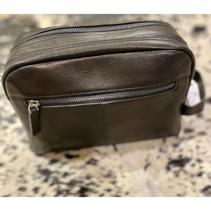 Black Double Zip Toiletry Bag 