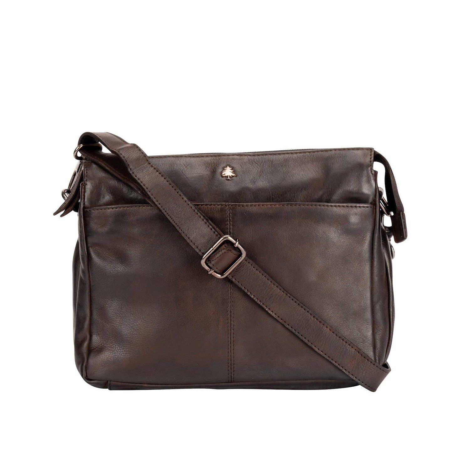 Leather Shoulder Bag June Brown GW6838BRN