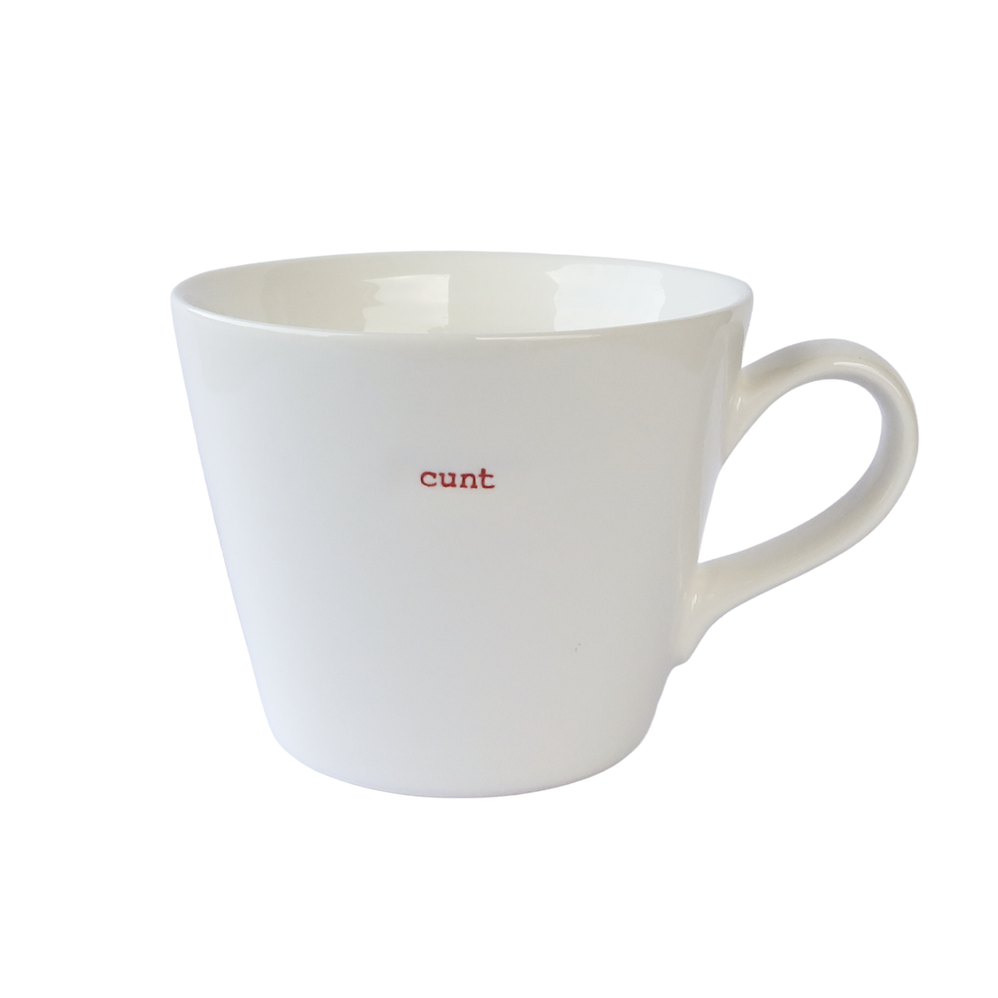 KBJ Word Bucket Mug - C*** (Hand Embossed Red Text)