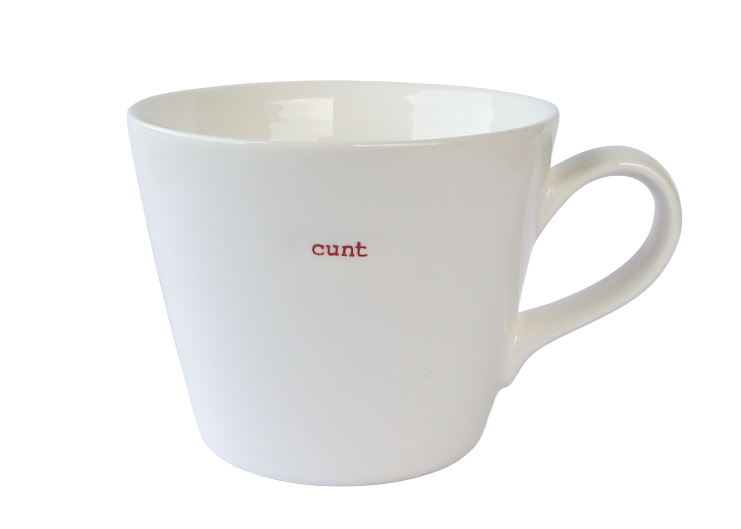 KBJ Word Bucket Mug - C*** (Hand Embossed Red Text)