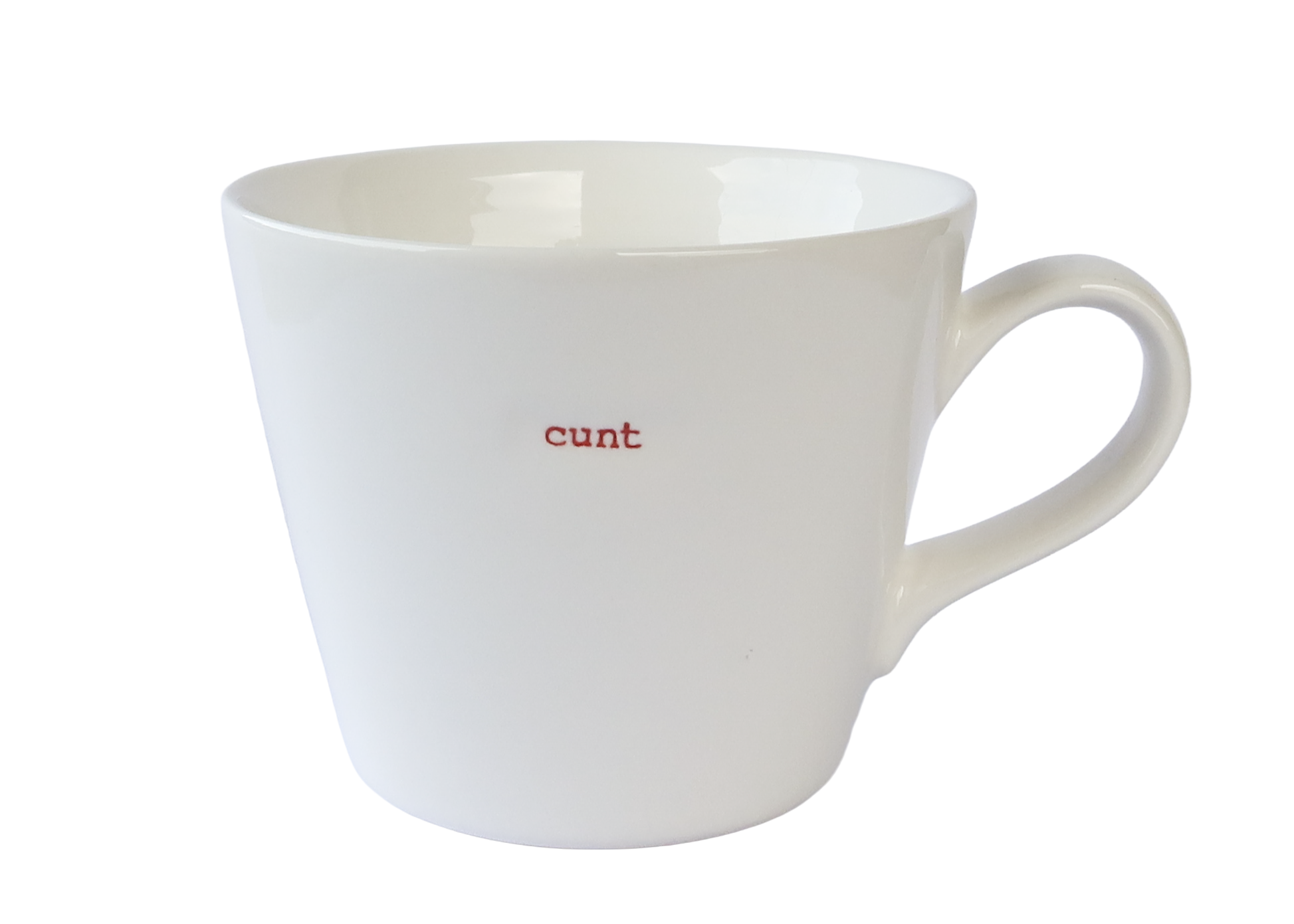 KBJ Word Bucket Mug - C*** (Hand Embossed Red Text)