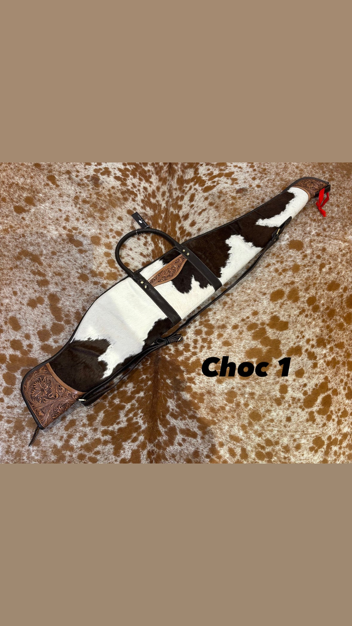 Rifle / Gun Case Cowhide and Tooling - Gun