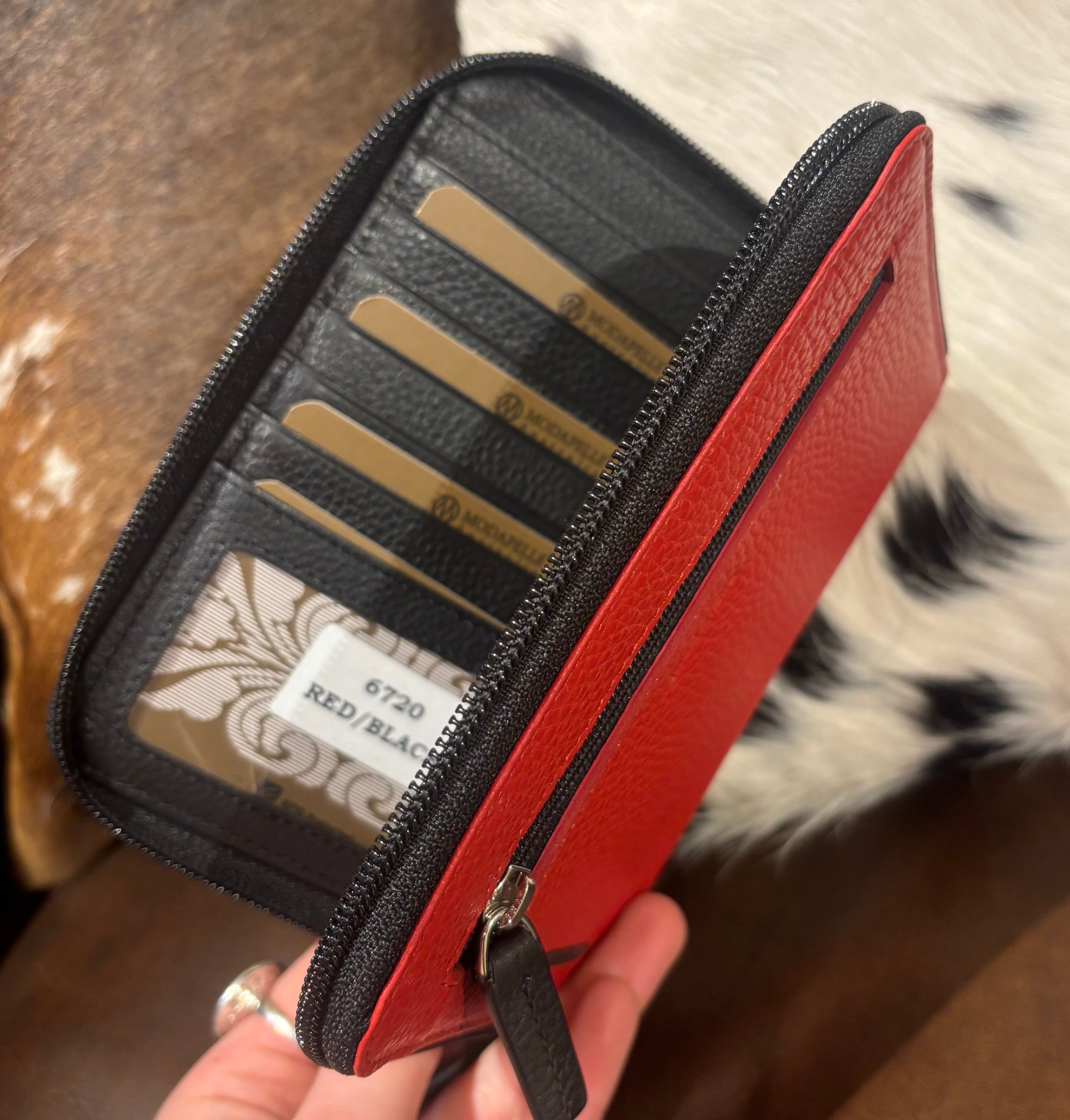 Leather Zip Passport Wallet 
