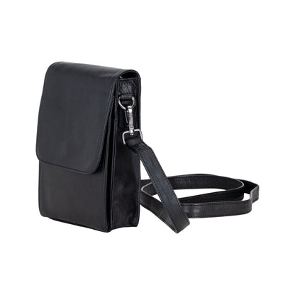 Leather Shoulder Bag Ivy Black GW6840BLK