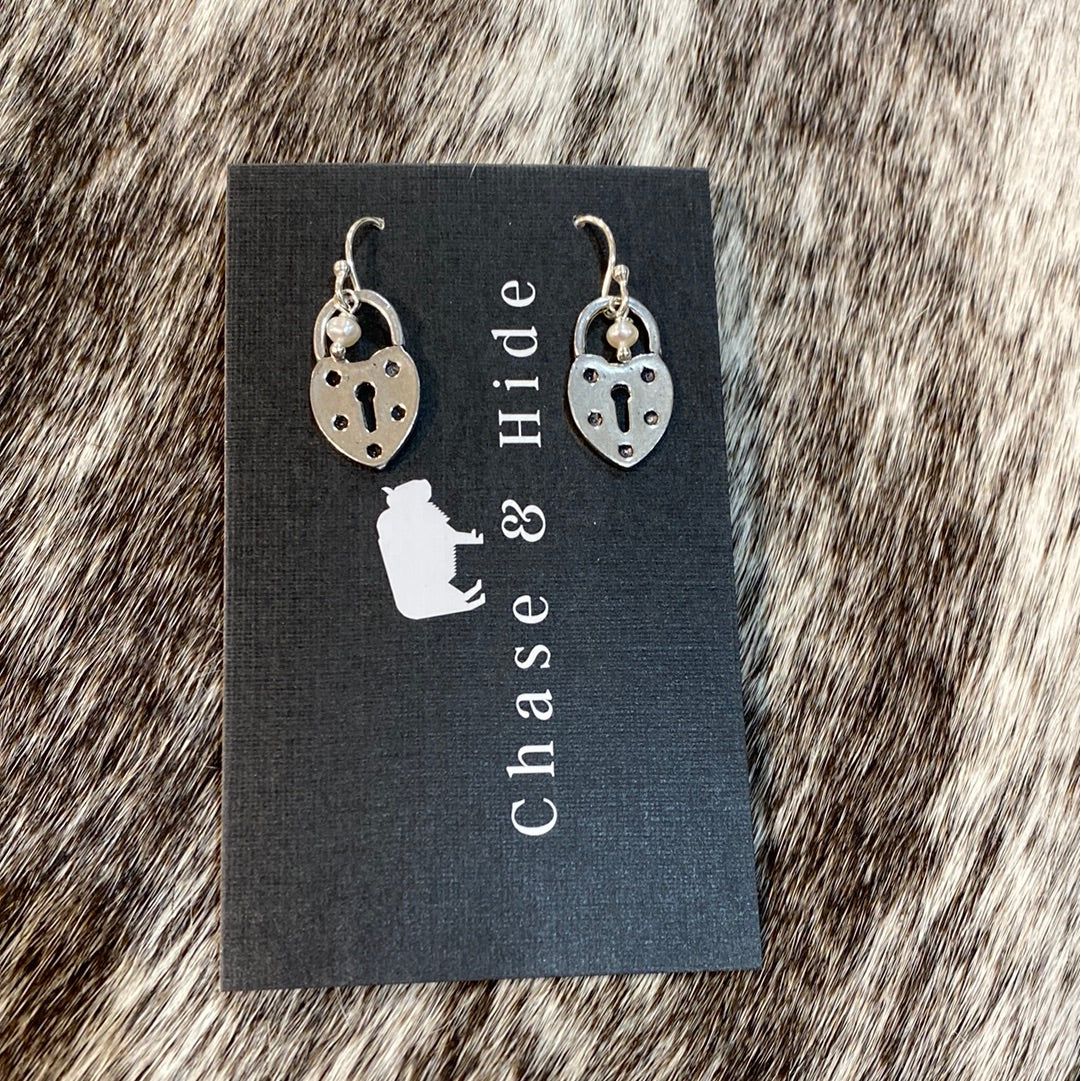 Silver Heart Drop earrings 