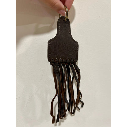 Fringe Keychain Dark Brown 