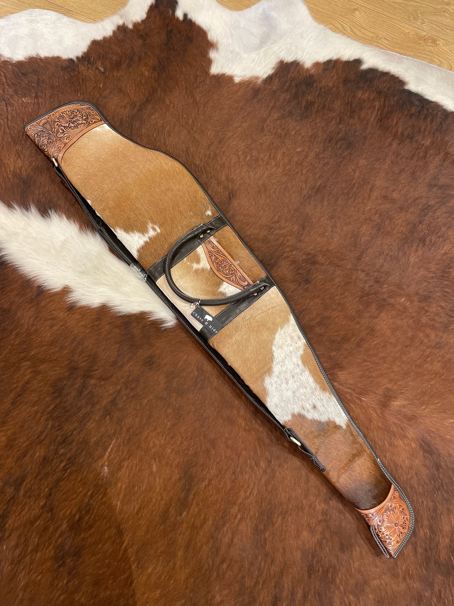 Rifle / Gun Case Cowhide and Tooling - Gun