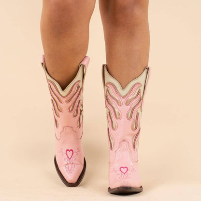 Pre Order La Pintura Goodyear Welted Flames Pink