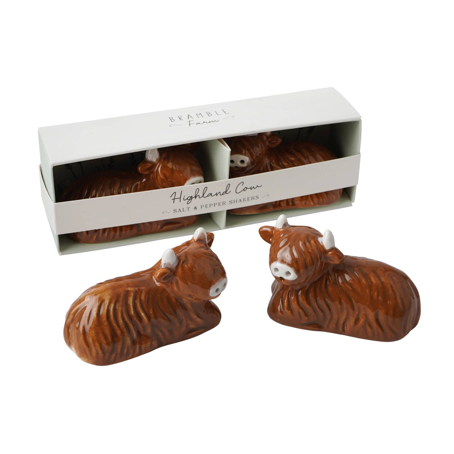 Bramble Farm Highland Cow salt &amp; pepper set