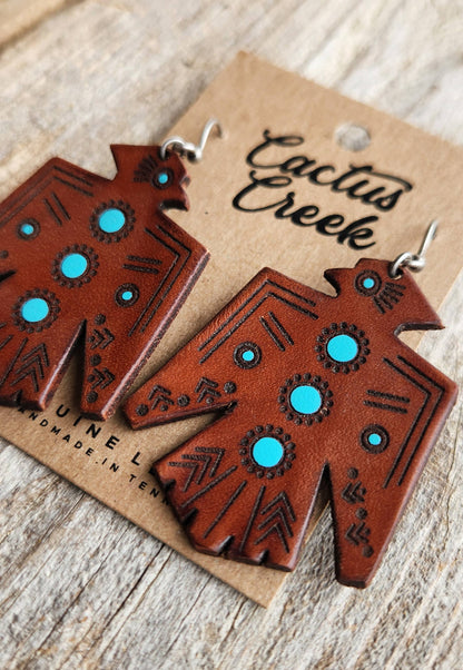 Southwestern Collection - Handmade  Leather Earrings