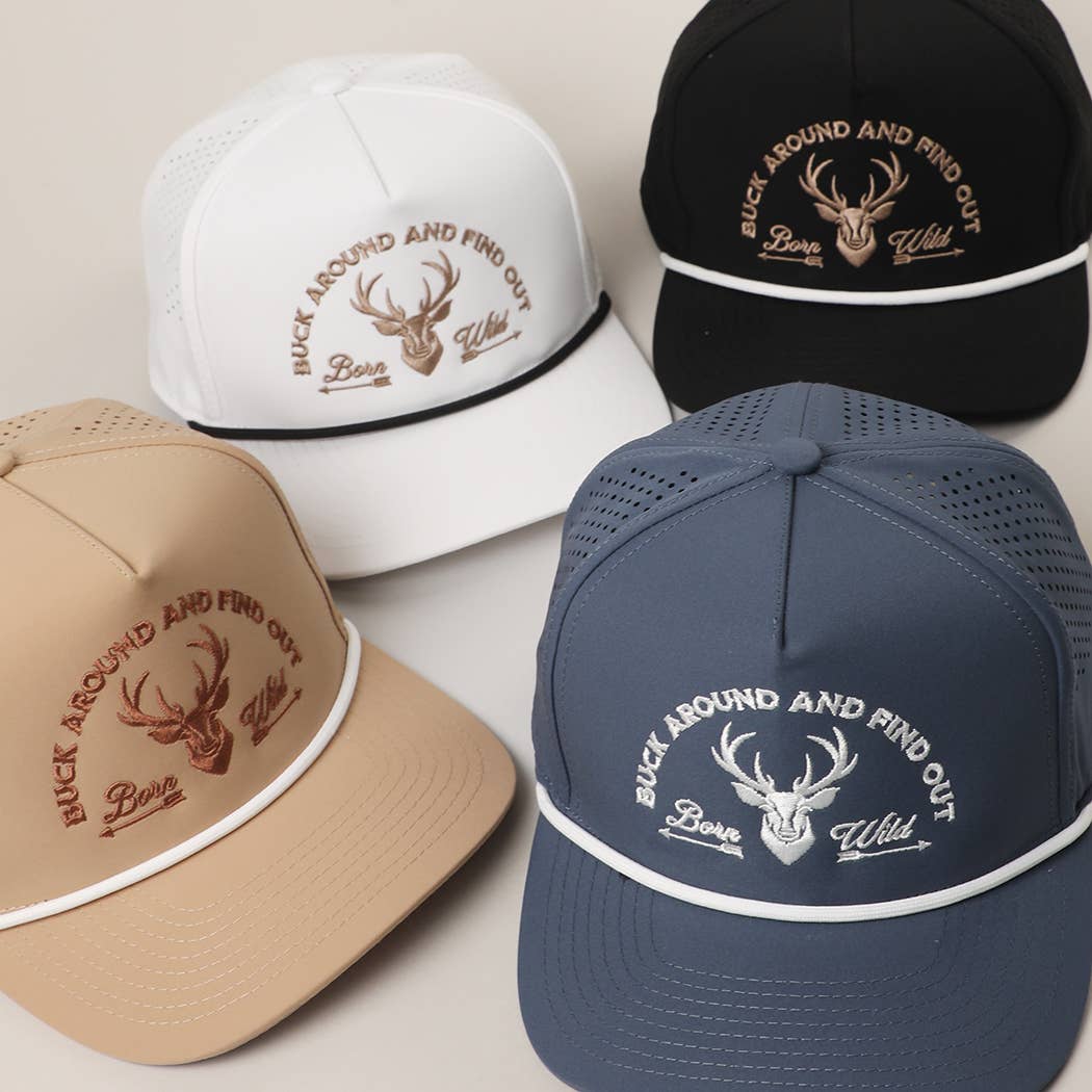 Buck Around And Find Out Embroidered Premium Trucker Hat cap