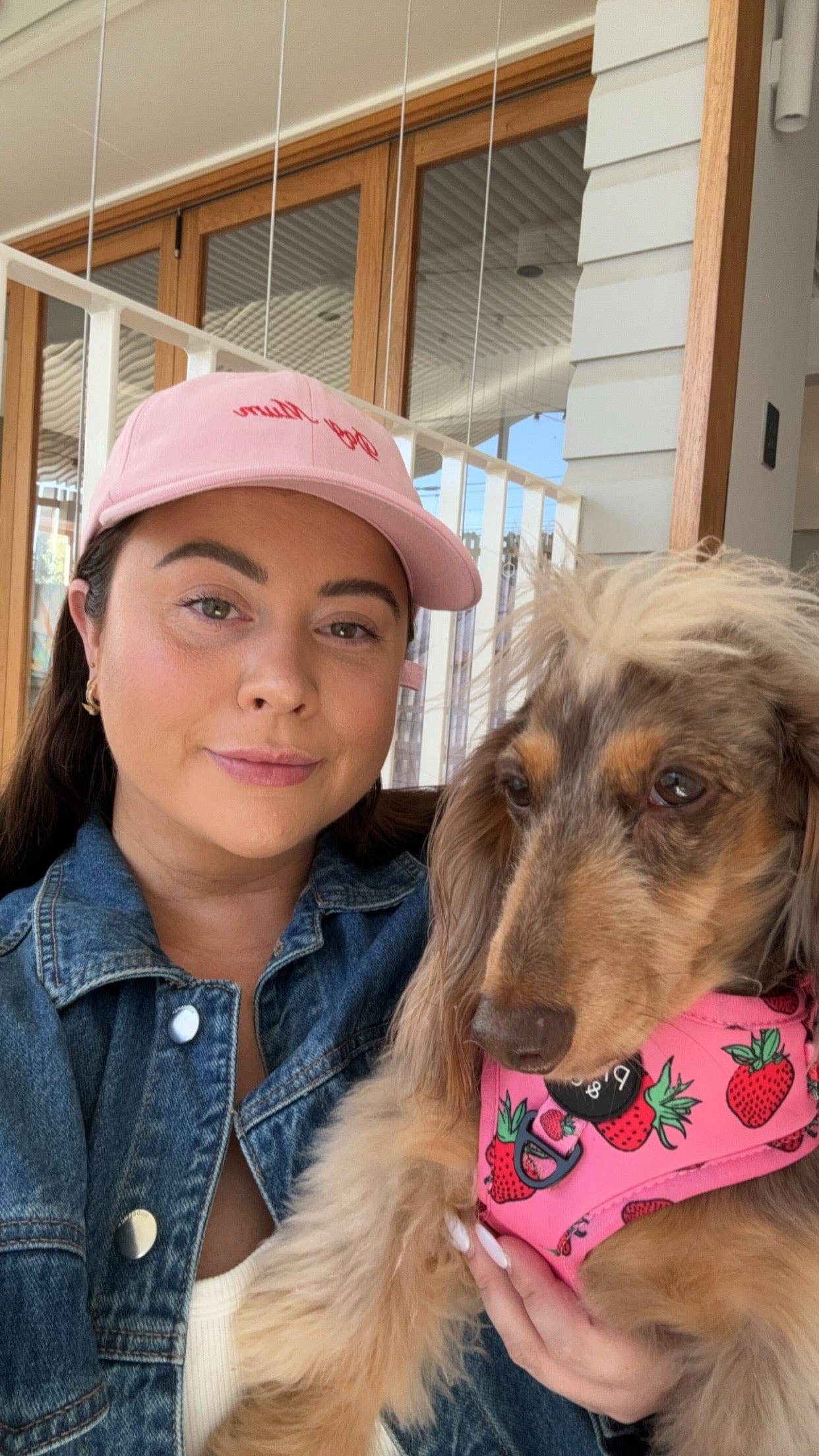 Pink Dog Mum Baseball Cap