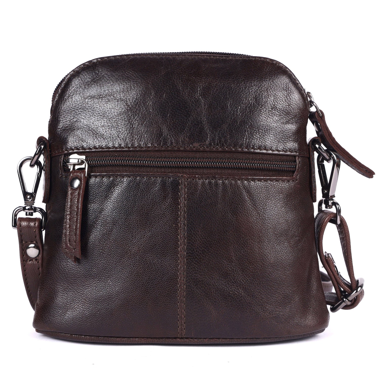 Alder Leather Crossbody Bag – Genuine Leather Sling Bag for Women (Dark Brown)