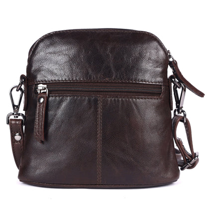 Alder Leather Crossbody Bag – Genuine Leather Sling Bag for Women (Dark Brown)