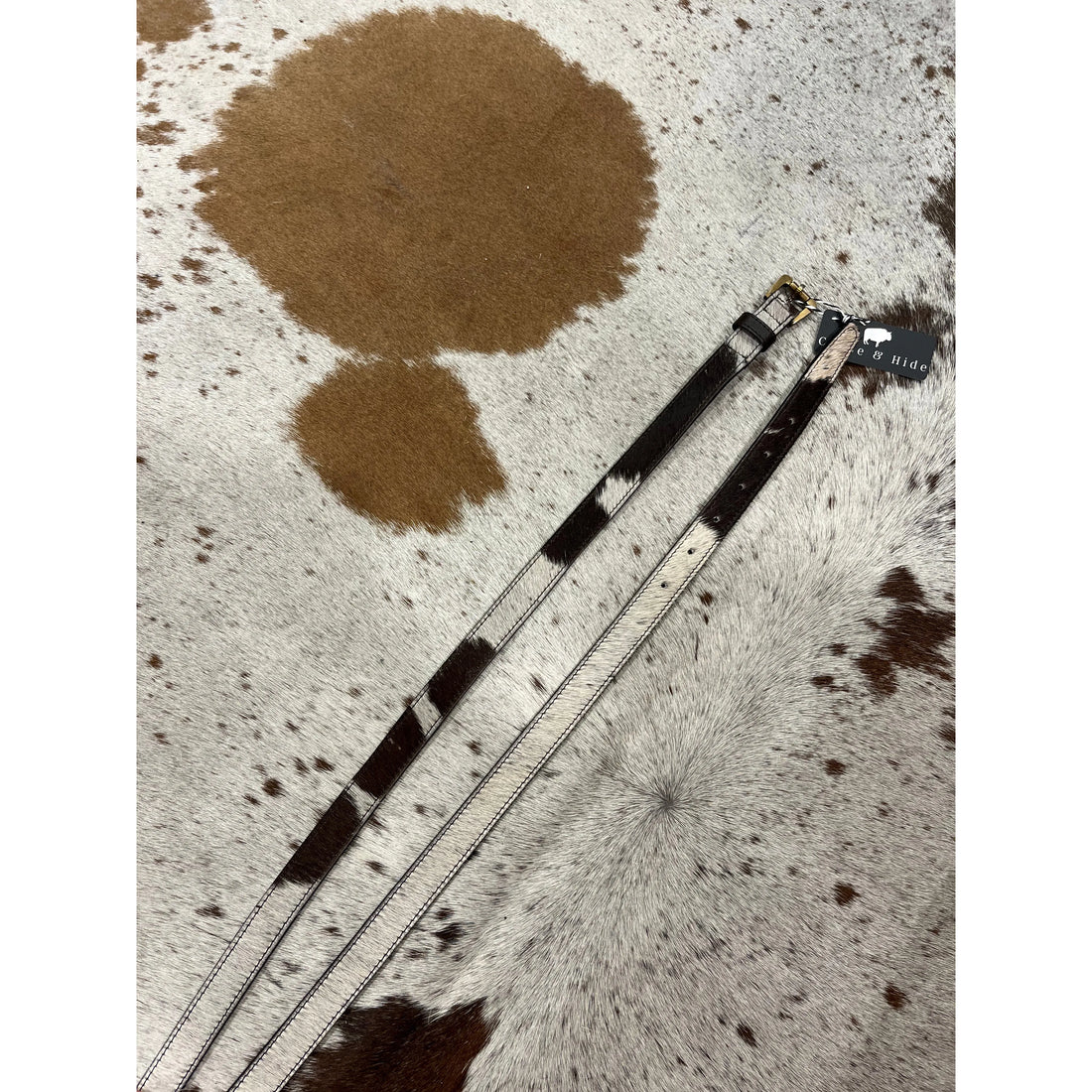 Chocolate Thin Cowhide Belt