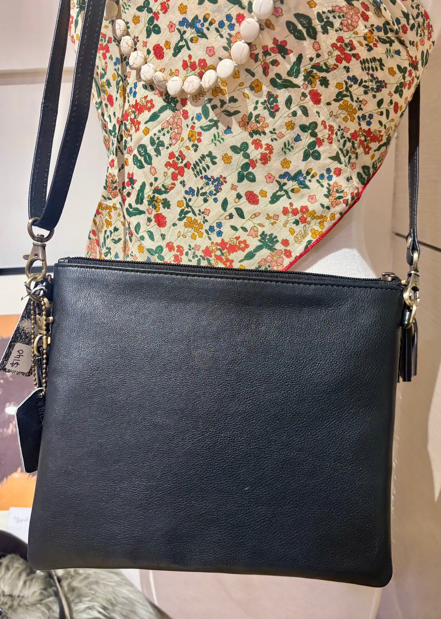 Cowhide clutch bag 