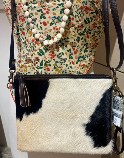 Cowhide clutch bag 