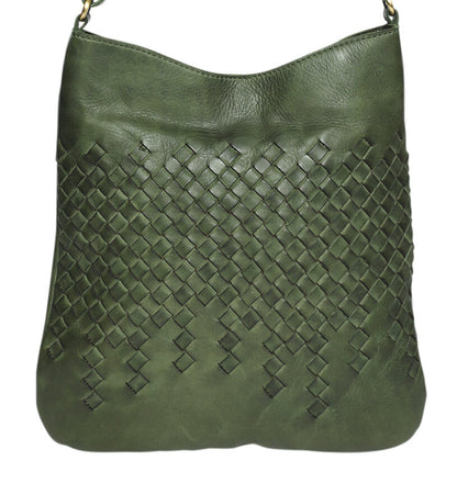 Ladies Leather Cross Body – Style 7896 Olive