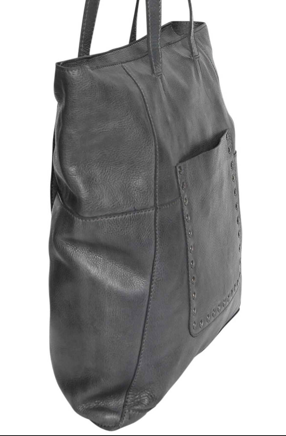 Steel Leather Stud Handbag 