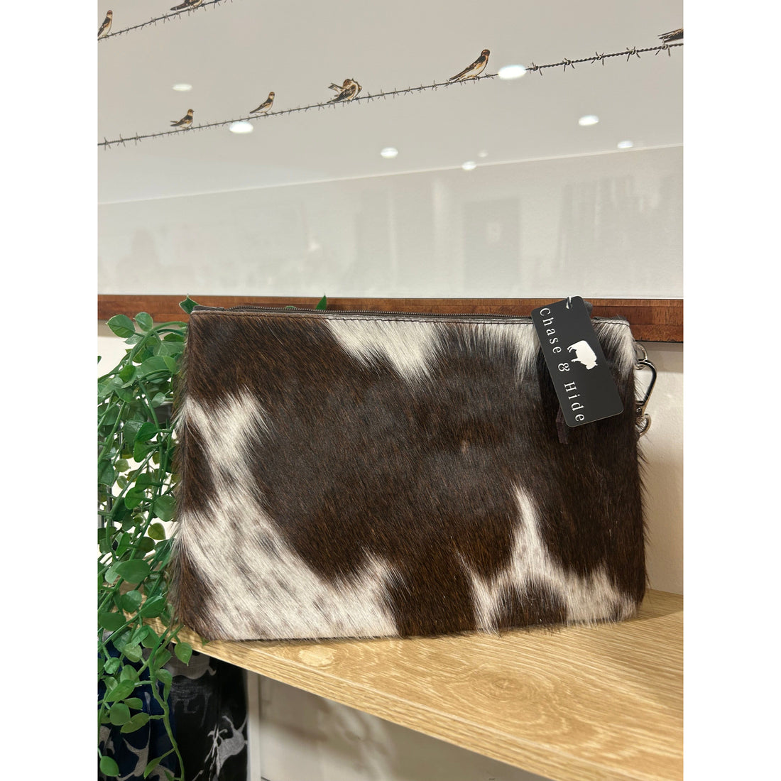 Large Hide Chocolate Clutch 