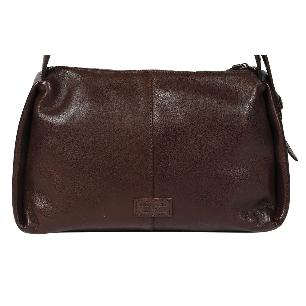 Ladies Leather Cross Body Bag Style 7940 Brown