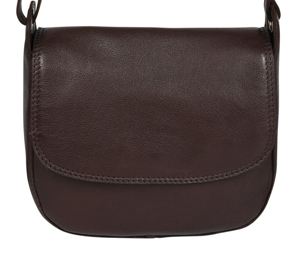 Dark Brown Leather Cross Body