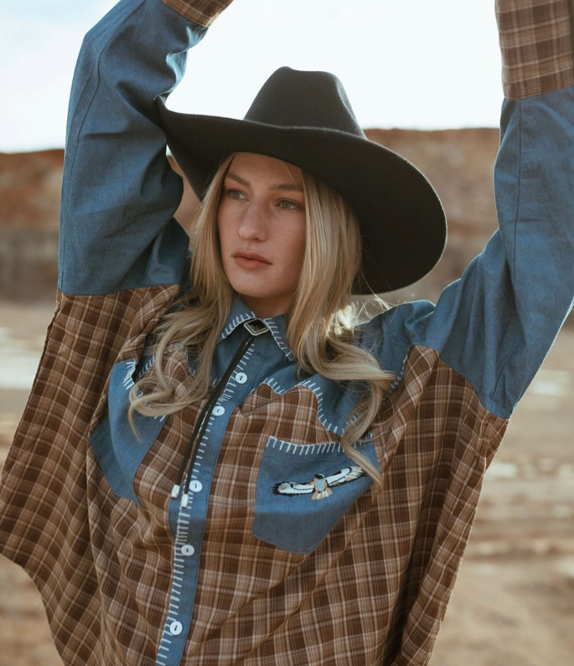 FAR MER Texas Yoke Button up (Eagle Plaid)  (PREORDER WILL BE EXPRESS POSTED ON ARRIVAL)