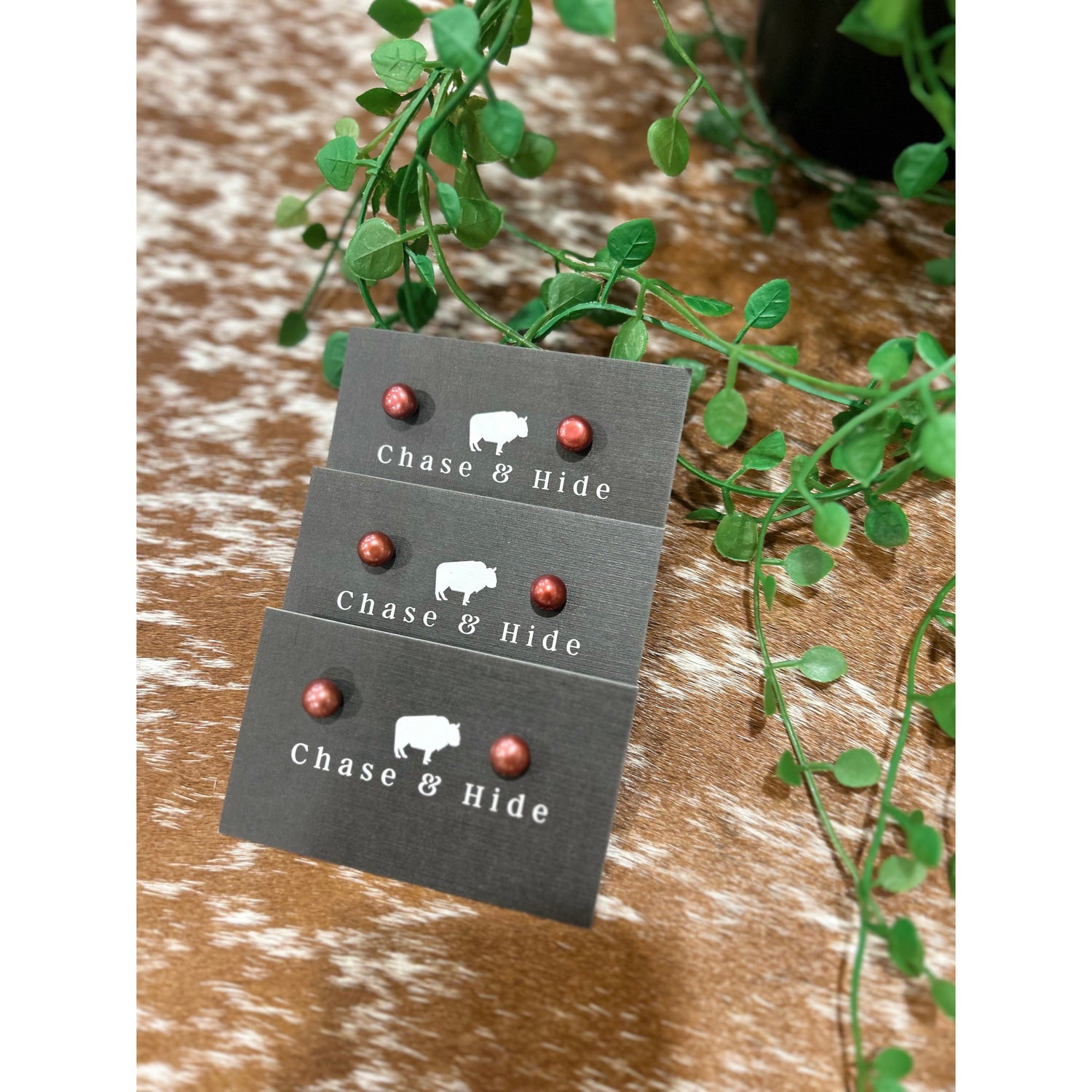 Rose Freshwater Pearl Studs