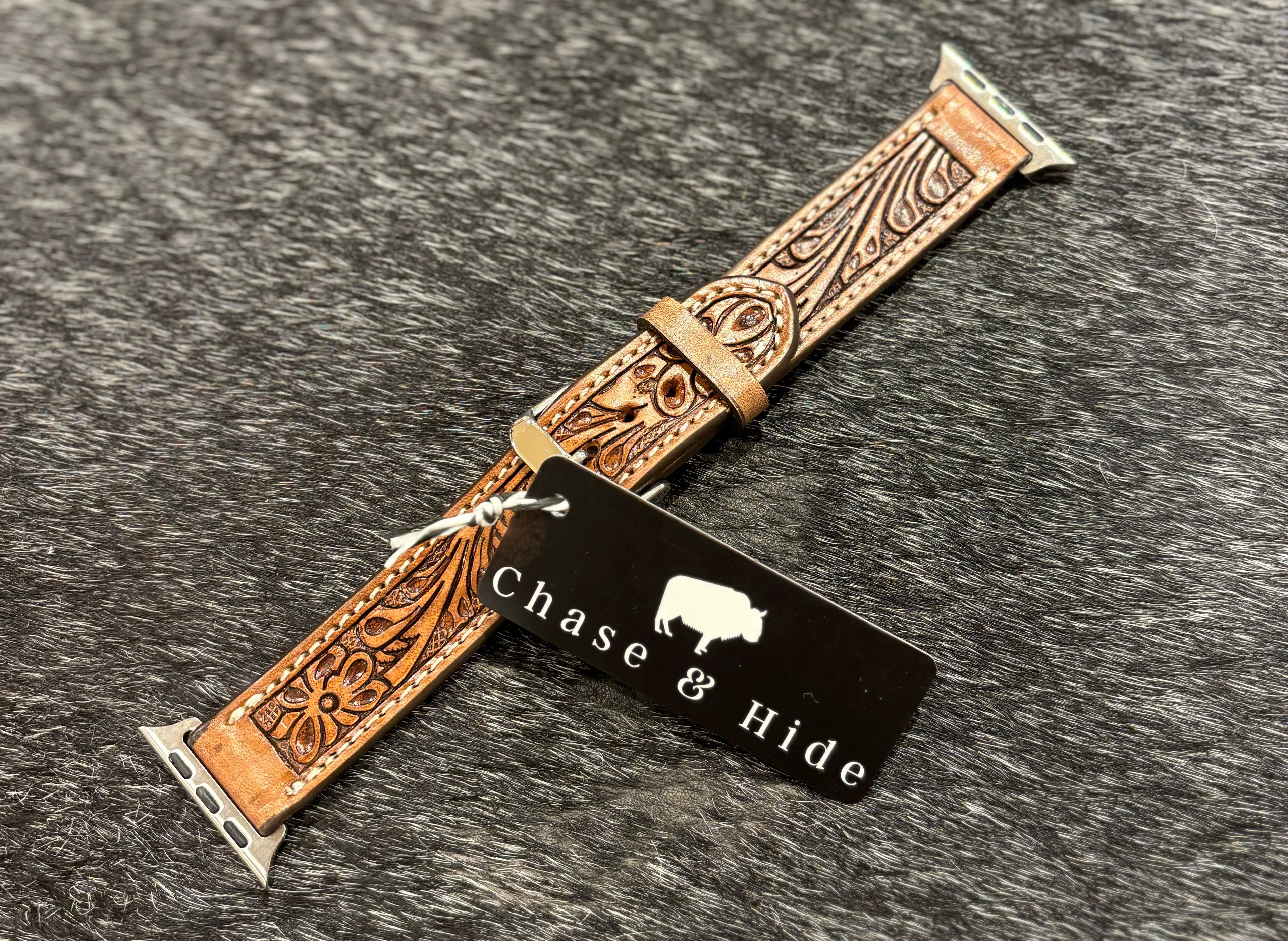 Tooling Leather Apple Watch Strap - WS100