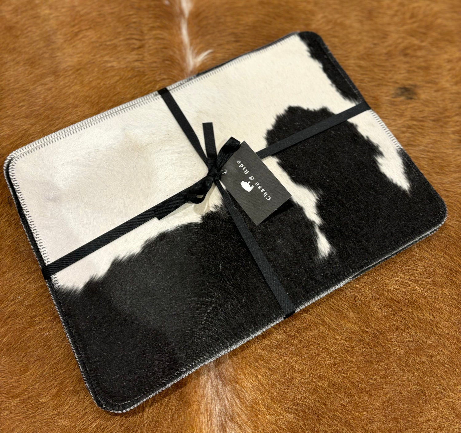 Plain cowhide placemats ( set of six) 