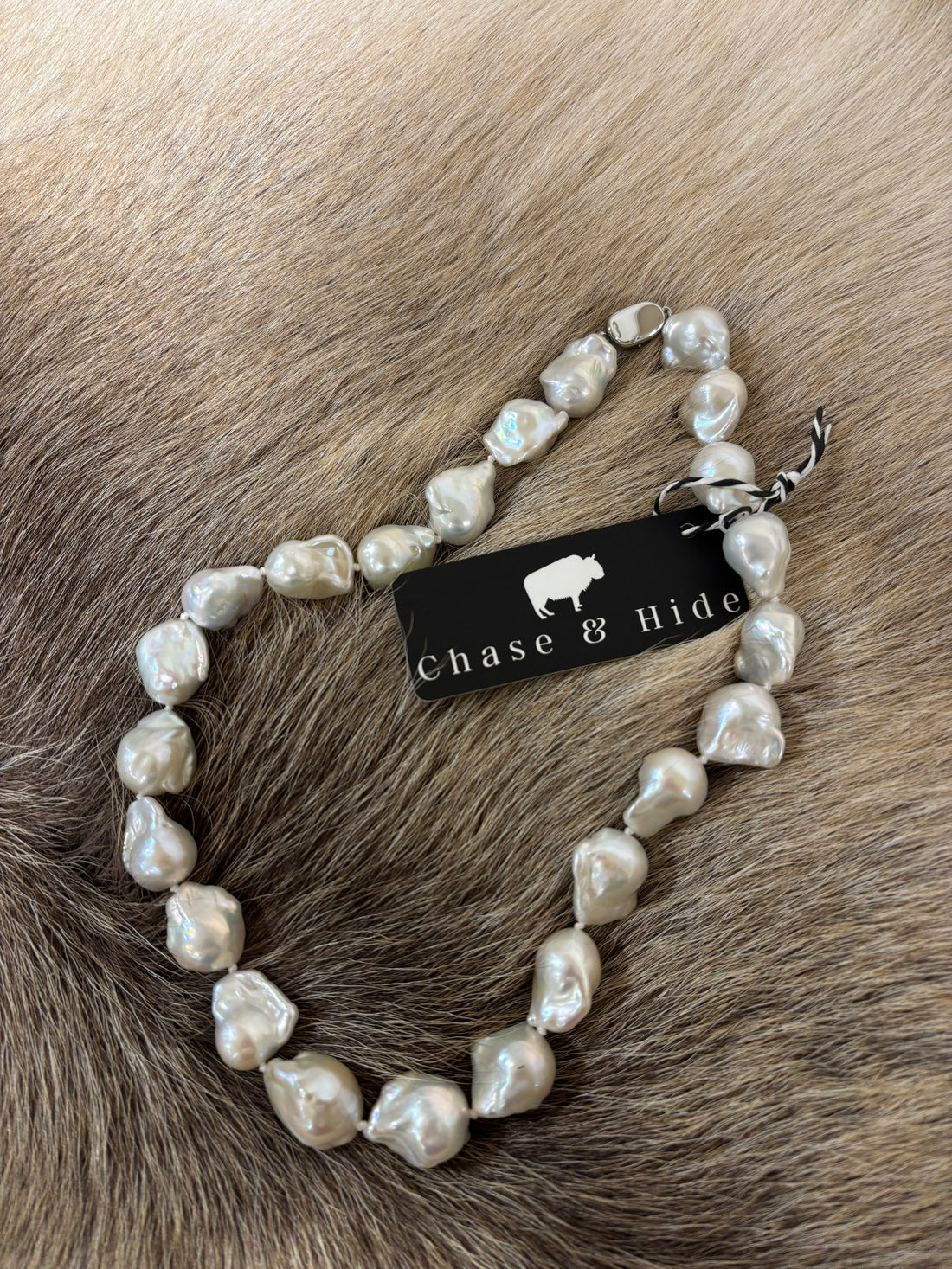 High Lustre 18” Baroque Flame pearl necklace 