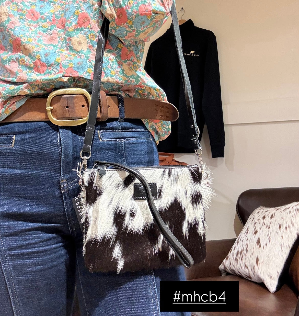 Midi Hide Clutch/ Crossbody bag 