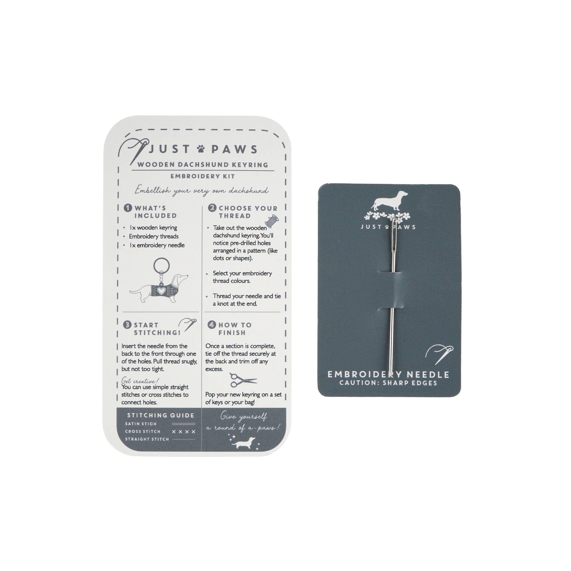 Dachshund Keyring Embroidery Kit