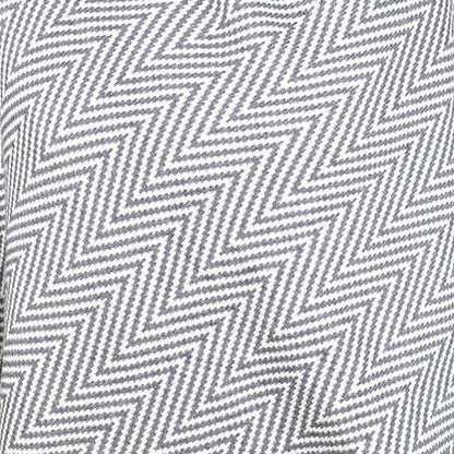 Grey: Herringbone w Button Poncho