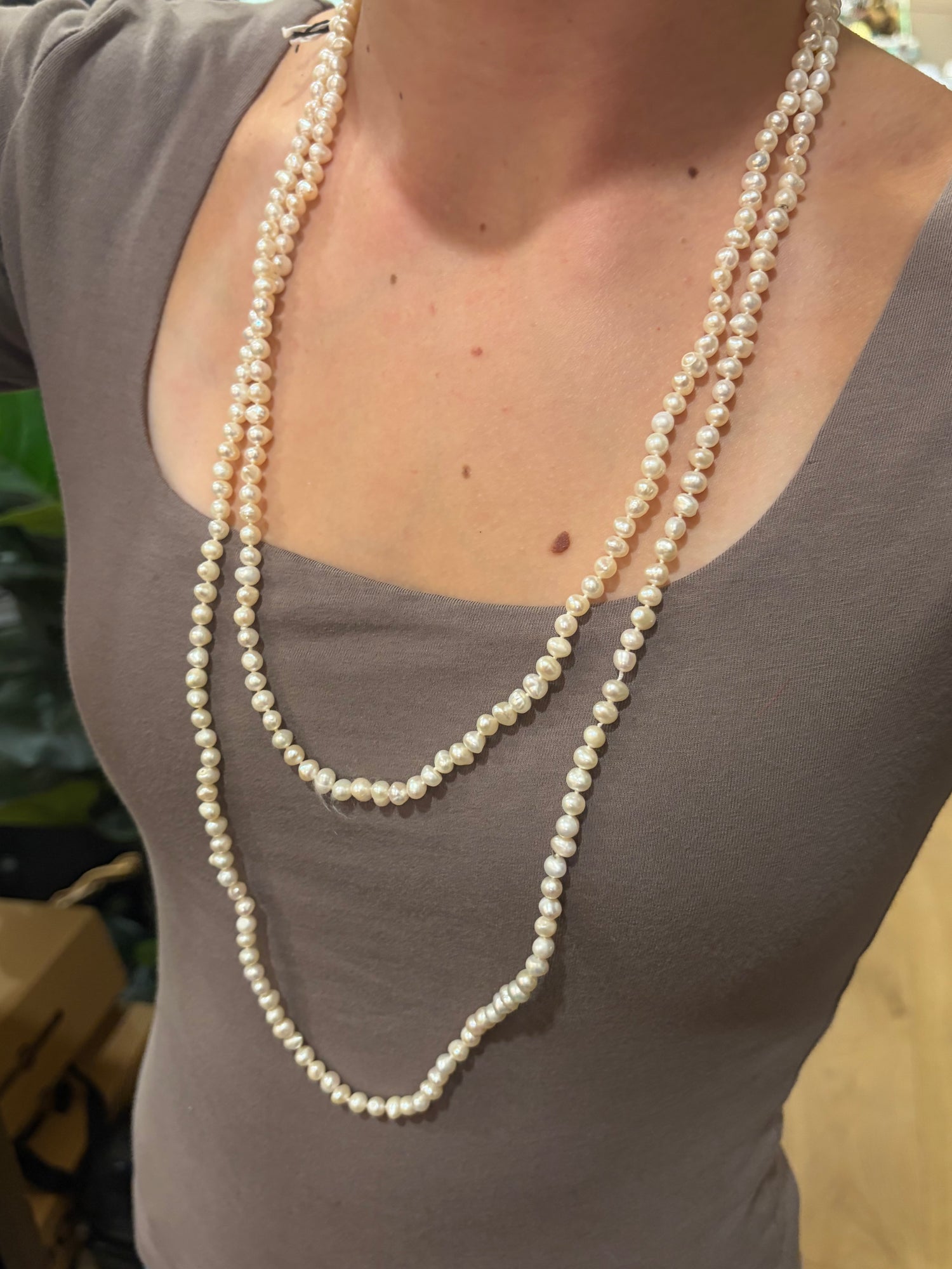 60” Potato Pearl Necklace 