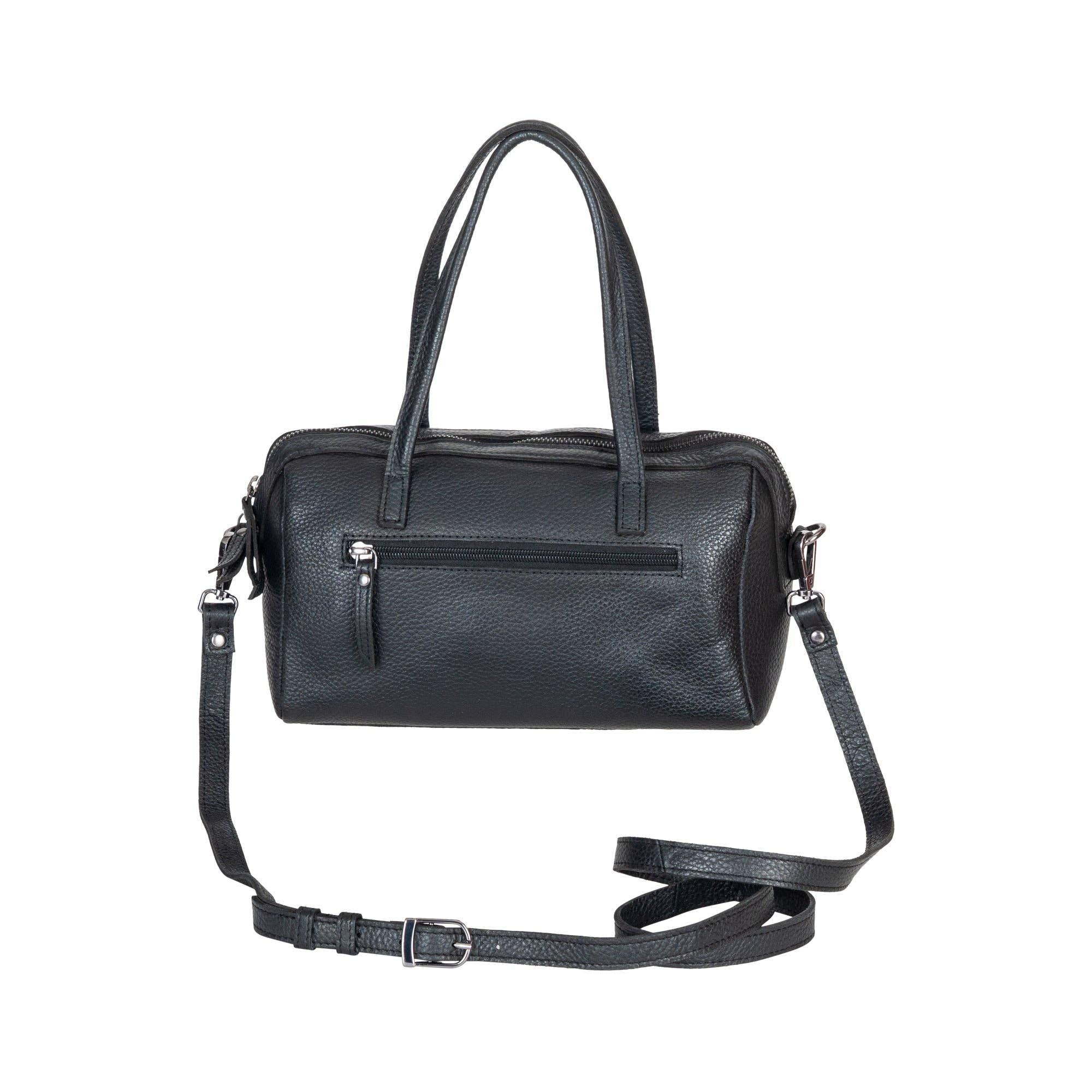 Stella Noir Leather Boston Bag