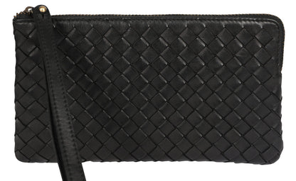 Leather Weave Wallet Wristlet 8220