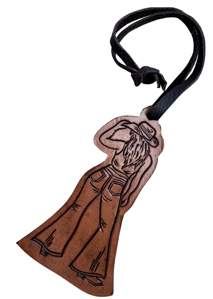 BC Cowgirl – Tooled Leather Bag Charm