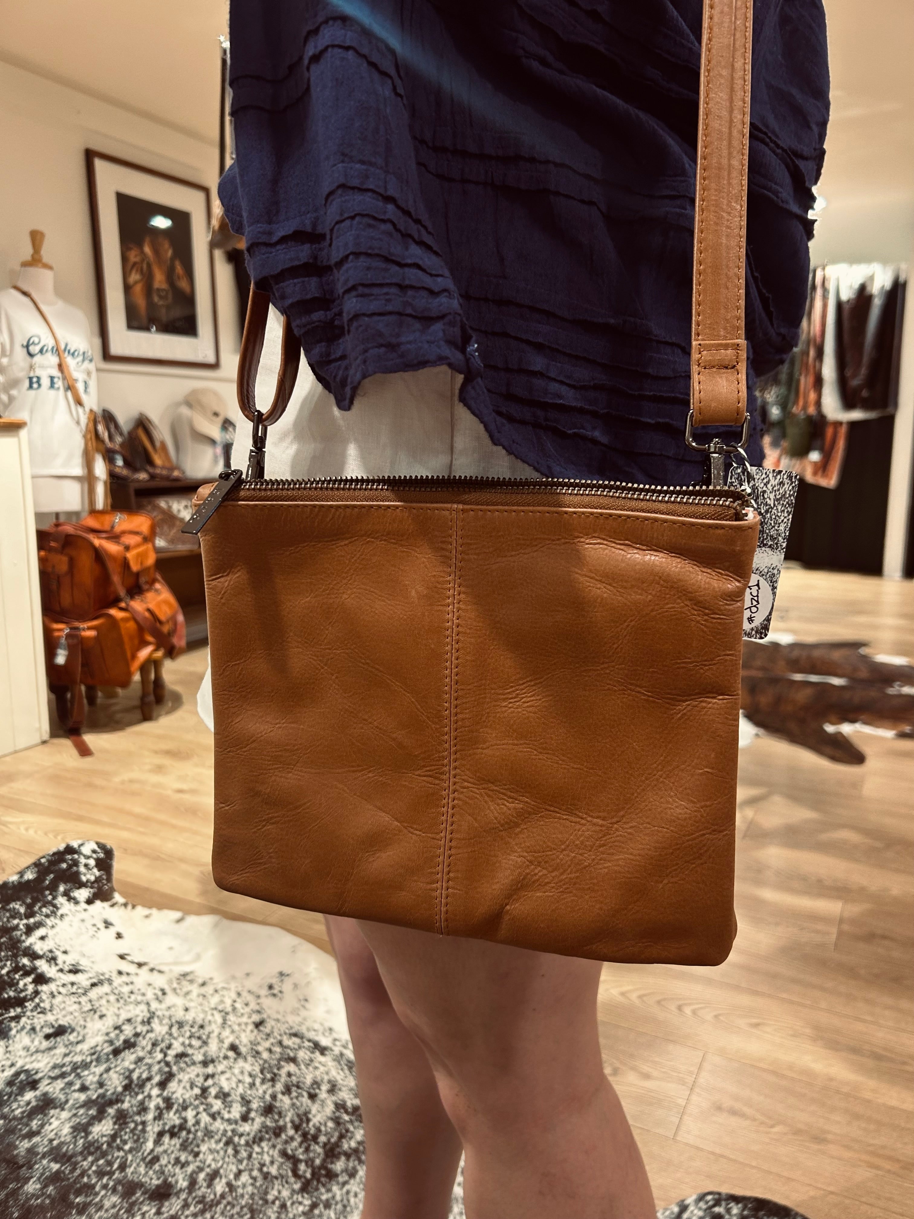 Double zip crossbody bag 