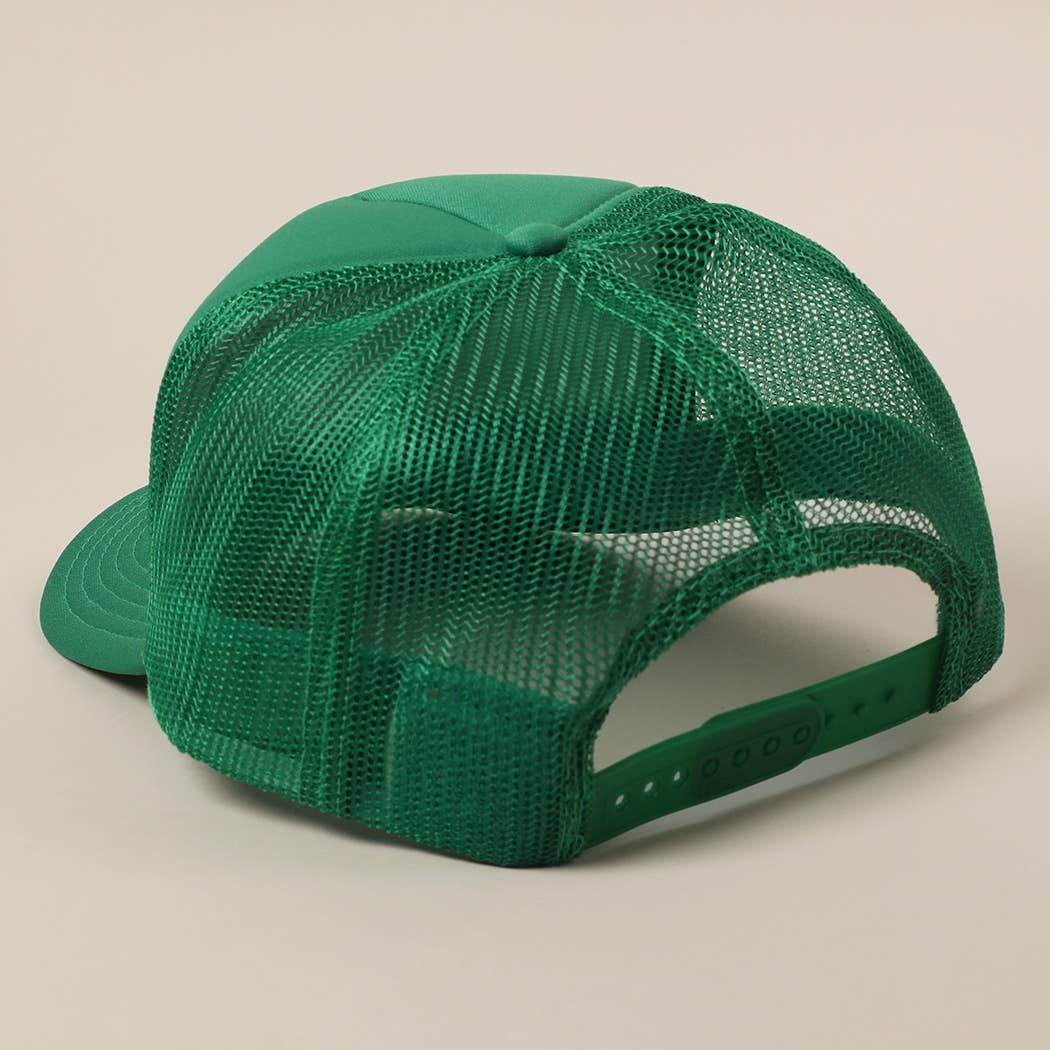 COWGIRL Text Logo Printed Mesh Back Trucker Hat