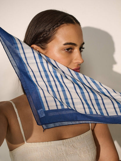 Ocean Blue Print Bandana