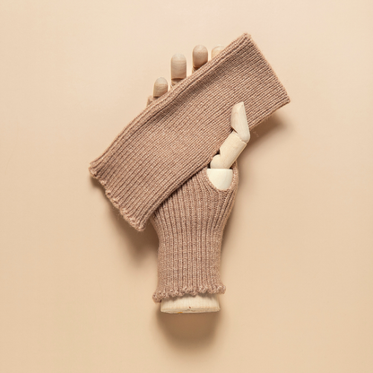 Ribbed Fingerless Gloves