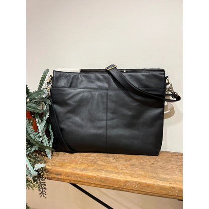 Dalby laptop satchel - hide and leather 