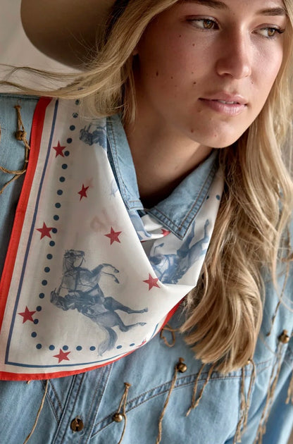 FAR MER by Whitney - Cowboy Up Cotton Bandana