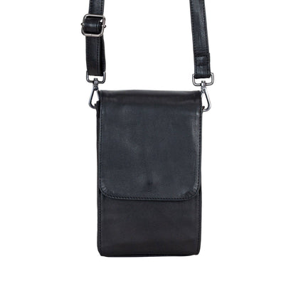 Leather Shoulder Bag Ivy Black GW6840BLK