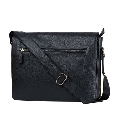 Leather Laptop Bag Berlin - Black GW588BLK