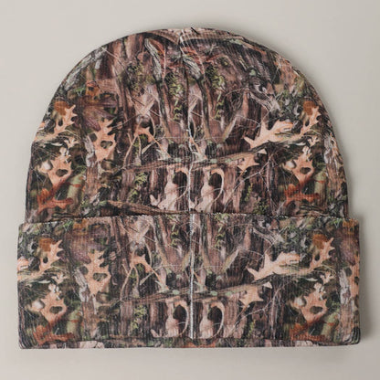 COWBOY HAT Embroidered Patch Camo Beanie