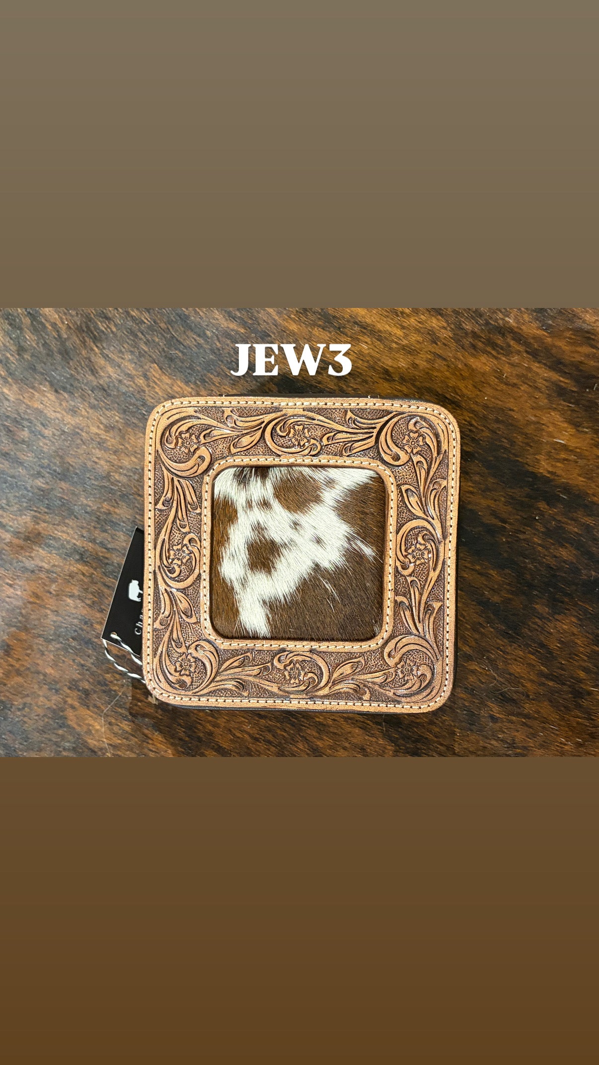 Tooled and Hide Jewellery Box 