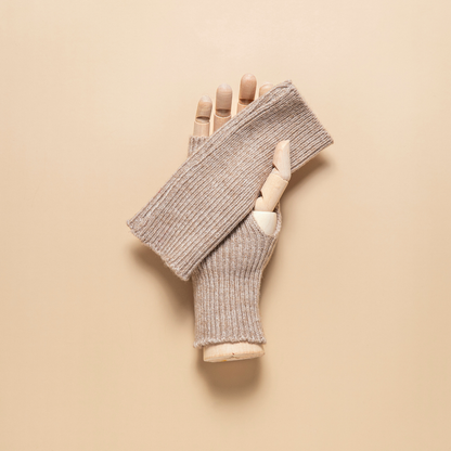 Ribbed Fingerless Gloves